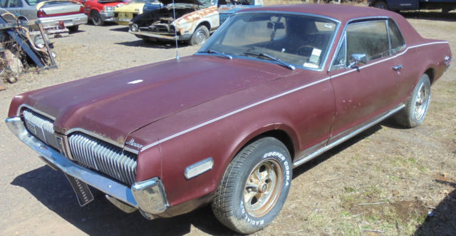 1968 mercury cougar 289 v8 auto restore/donor car barn find