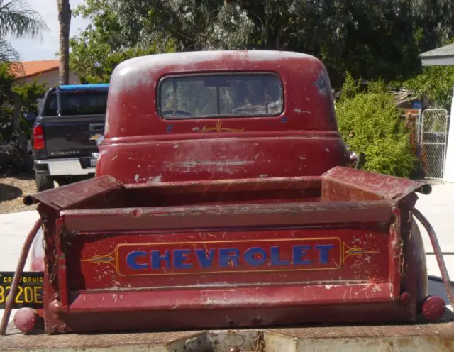 1952 chevrolet pickup truck inline 6 patina