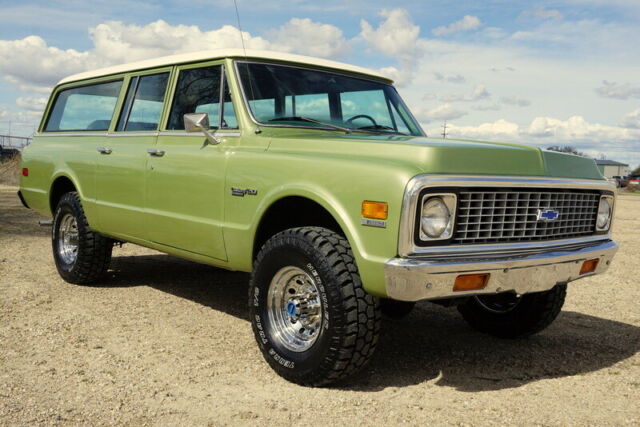 rare 1971 chevrolet suburban, custom/20 deluxe, factory 3 door, 4x4