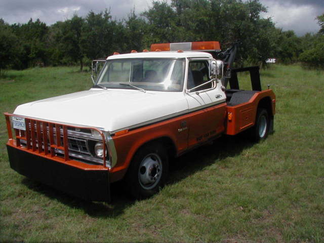 restored 1974 f-350 tow truck wrecker holmes 440 bed 390-4v t18 4-speed