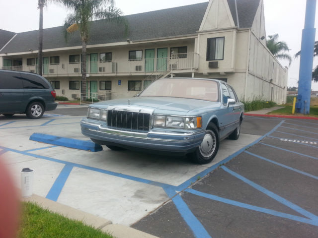 no reserve 1990 lincoln towncar cartier - 89k/rebuilt trans/new tires/a/c works