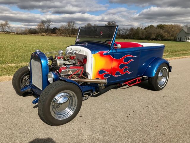 old school 50's style custom hot rod steel body 1930 ford roadster