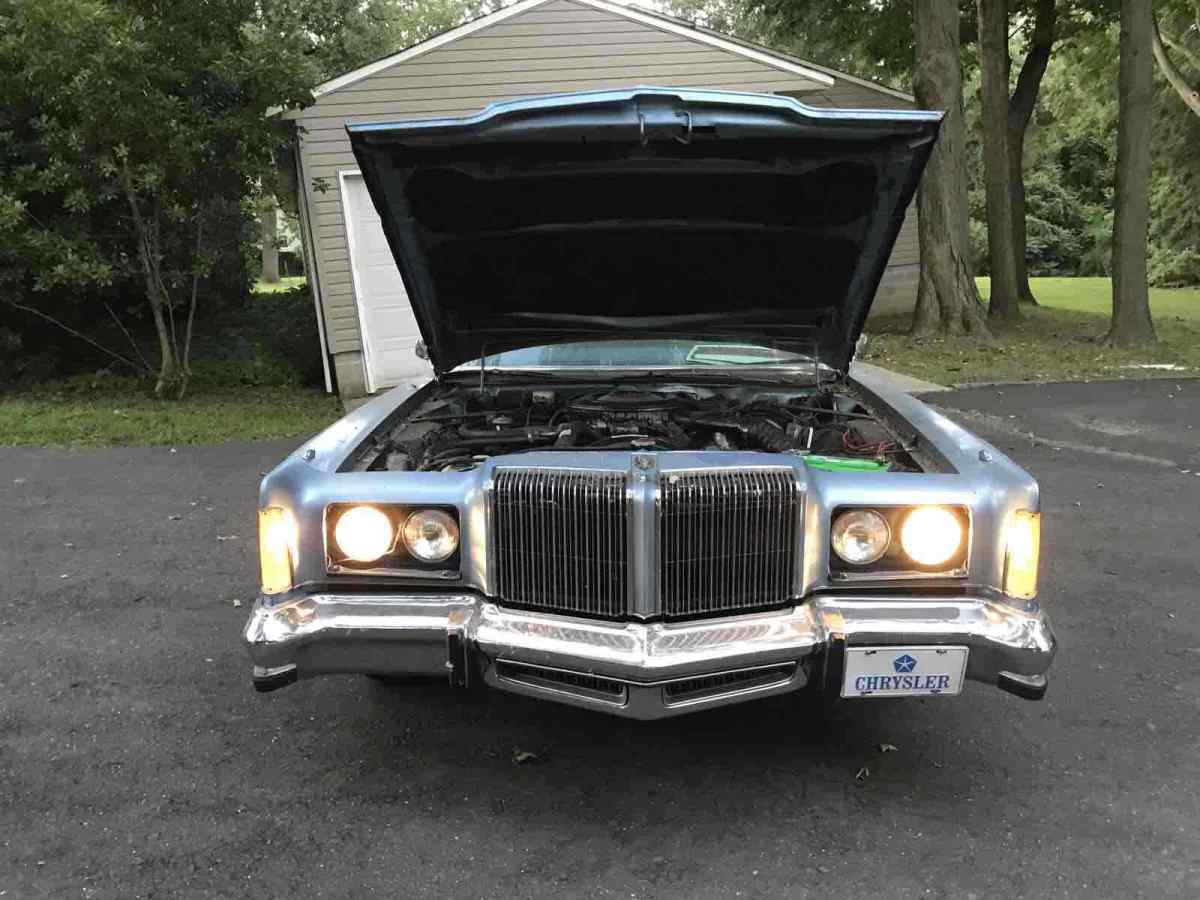 1977 chrysler new yorker brougham blue rwd automatic coupe