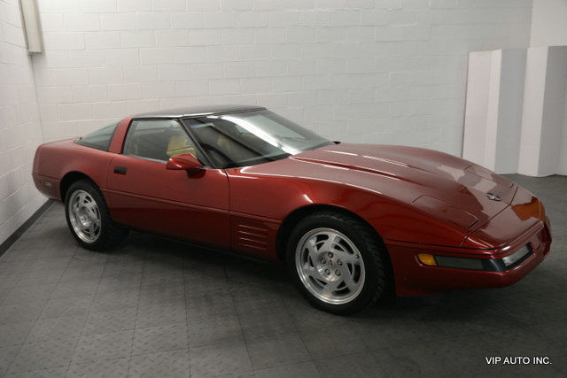 chevrolet corvette burgundy with 27,120 miles, for sale!