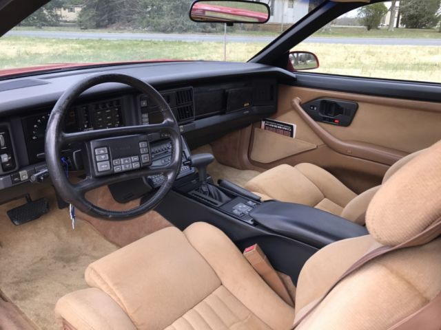 1988 pontiac firebird trans am gta 5.7l low miles red/tan