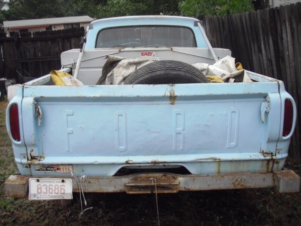 1961 f-100 ford pickup truck blue