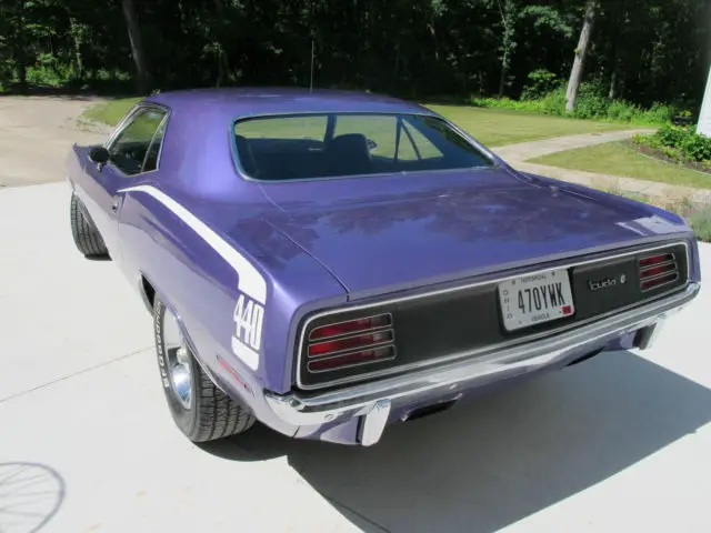1970 plymouth 'cuda real 440-six pack 4-speed dana 60 shaker plum crazy rare