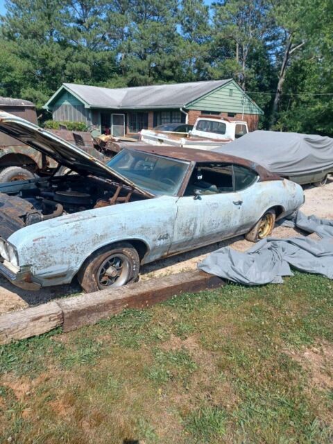 1970 oldsmobile cutlass coupe blue rwd automatic 442