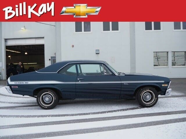 1971 chevrolet nova 2 door post 99123 miles dark blue coupe automatic