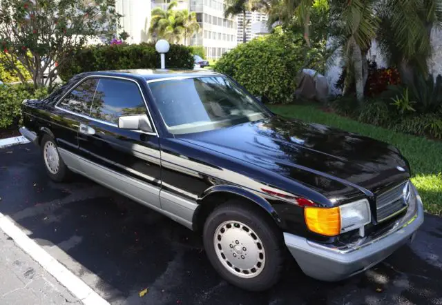 1988 mercedes-benz 560 series 560sec black coupe v8 cylinder engine