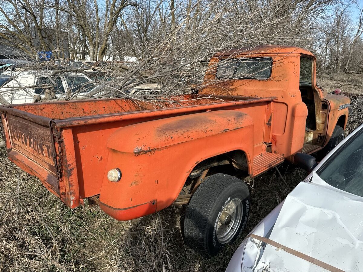 1959 chevrolet apache pickup orange