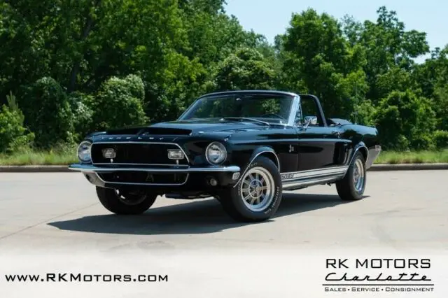 1968 ford shelby mustang gt500 raven black convertible 428 cobra jet v8 4 speed
