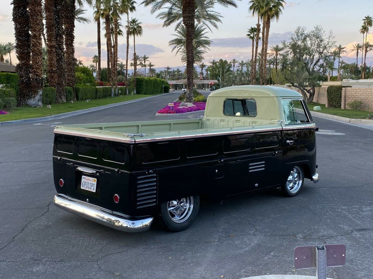 1960 volkswagen bus pickup green rwd manual single cab
