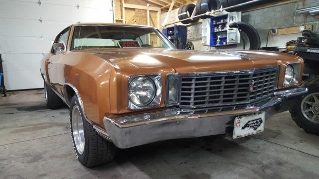 1972 monte carlo, 383 stroker with alum heads, 425hp, brown on brown interior