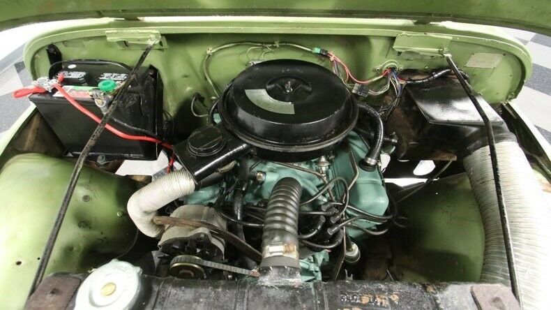 classic vintage chrome cj5 4x4 mopar dauntless 225 ci v6 3-speed manual green