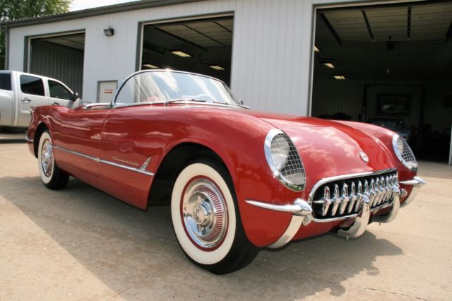 1954 corvette sportsman red frame off restored nice nice