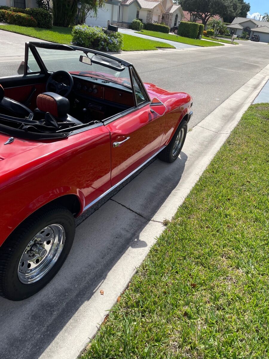 1976 fiat 124 spider 1800 convertible red rwd manual