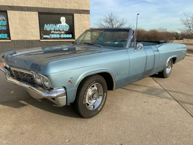 1965 chevy/chevrolet impala convertible/blue/blue-black power topl@@k-headturner