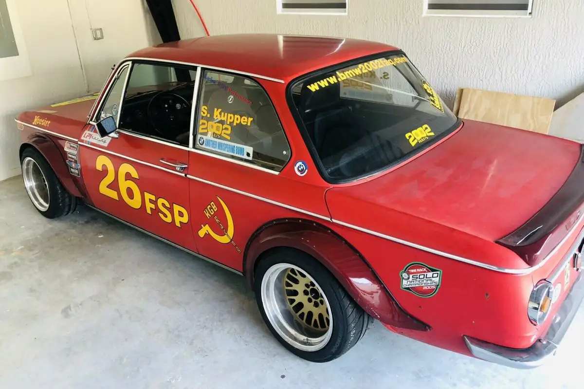 1970 bmw 2002i coupe red rwd manual