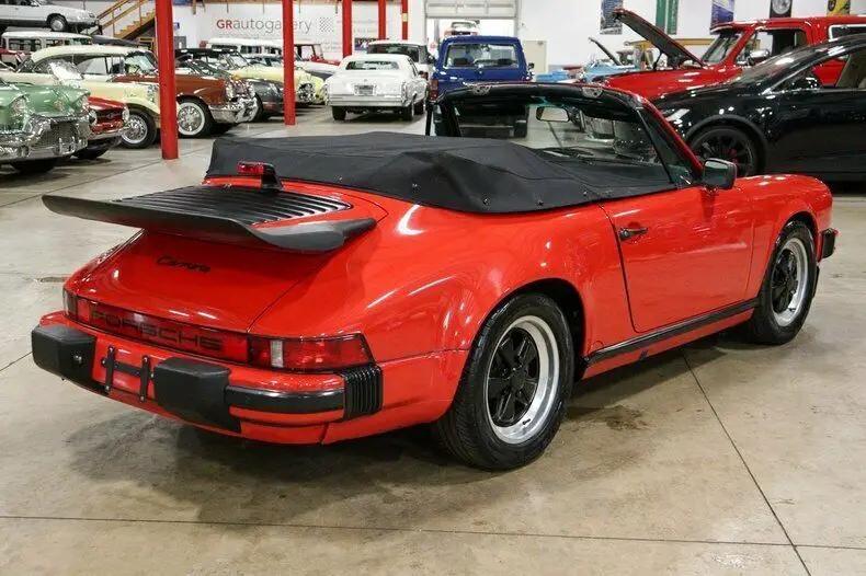 1986 porsche 911 44777 miles red convertible 3.2l h6 5-speed manual