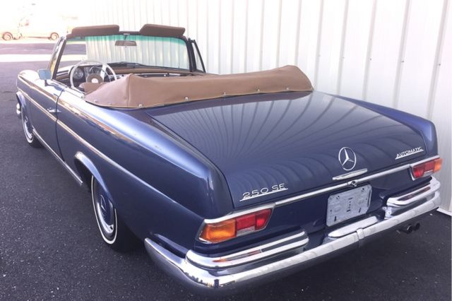 1967 mercedes benz 250se 15817 miles blue convertible 6 cylinder automatic