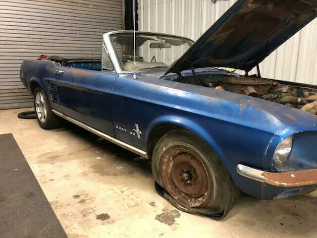 1967 ford mustang convertible project barn fresh 289 manual acapulco blue car