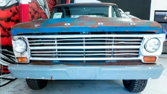 1968 ford f100 custom south side mobil gas pickup 46530 miles blue pickup truck