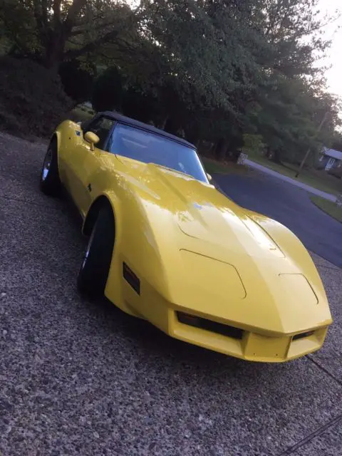 1974 yellow corvette convertible
