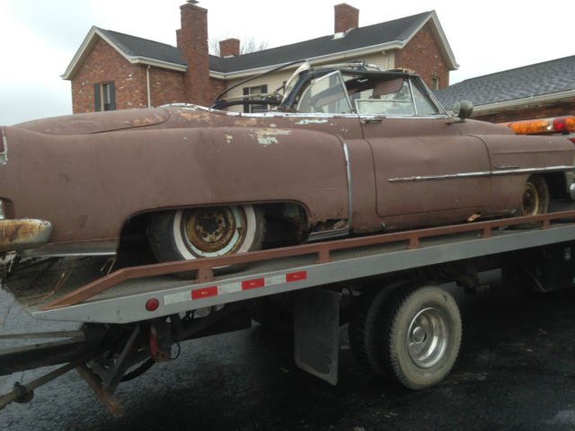 orginal unrestored rusty 1953 cadillac series 62 convertible
