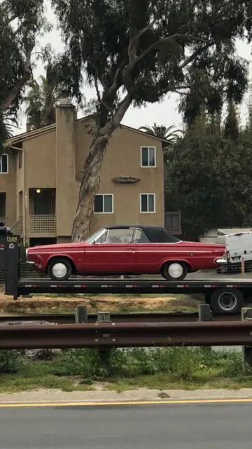 1963 dodge dart convertible red rwd manual gt