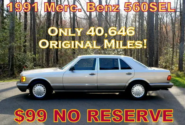 1991 - only 2 owners! only 40,646 original miles! 1 of a kind! $99 no reserve!