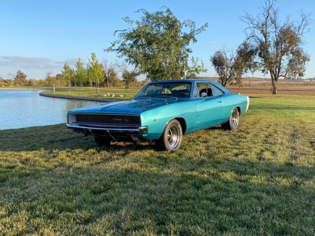 1968 dodge charger coupe blue rwd automatic rt