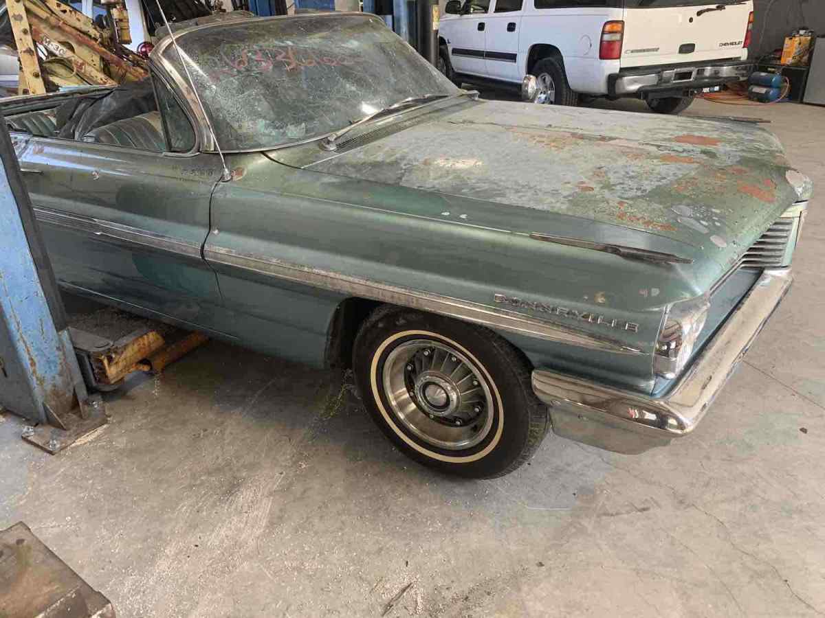 1962 pontiac bonneville convertible green rwd automatic