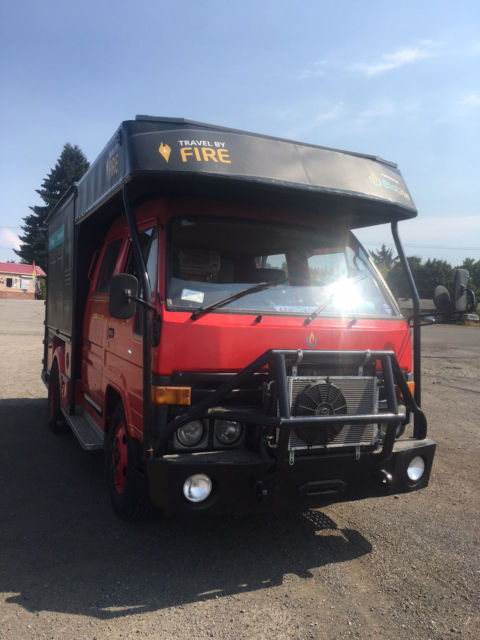 toyota dyna firetruck turbo bio-diesel 12h-t expedition adventure food truck