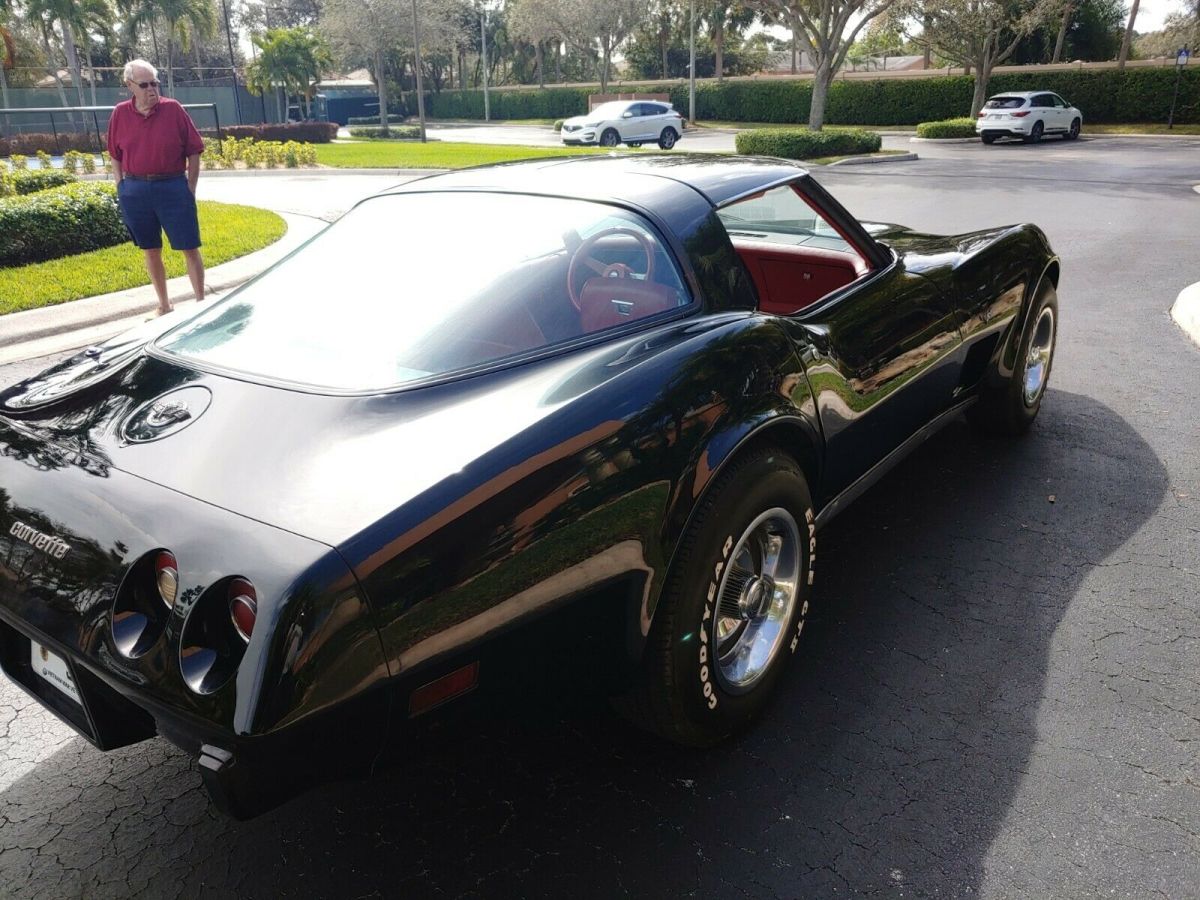 1978 chevrolet corvette t tops black/red 2 owner only 84k mint condition