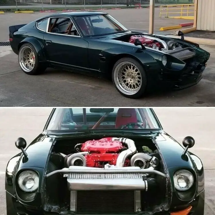 datsun 240z s30 vq35de twin turbo rocket bunny street car 436hp