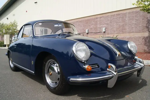 1964 porsche 356c bali blue rare factory electric sunroof !!! porsche c of a !!!