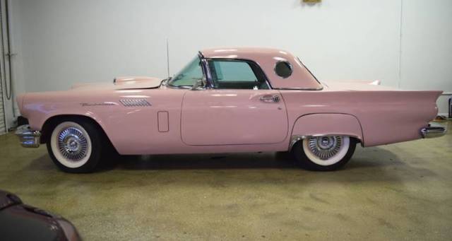 1957 ford thunderbird 24,850 miles pink convertible v8