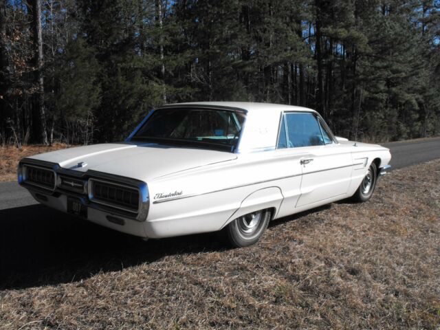 1965 ford thunderbird coupe 390 v8 wimbledon white and turquoise