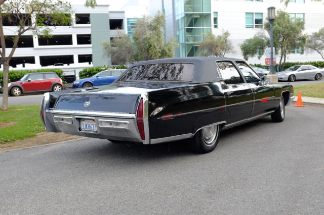 1971 cadillac fleetwood brougham, triple black, parts included