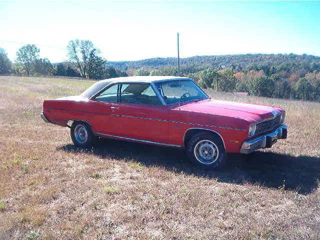 1974 plymouth scamp 318 v8 automatic fe5 red with white top and interior
