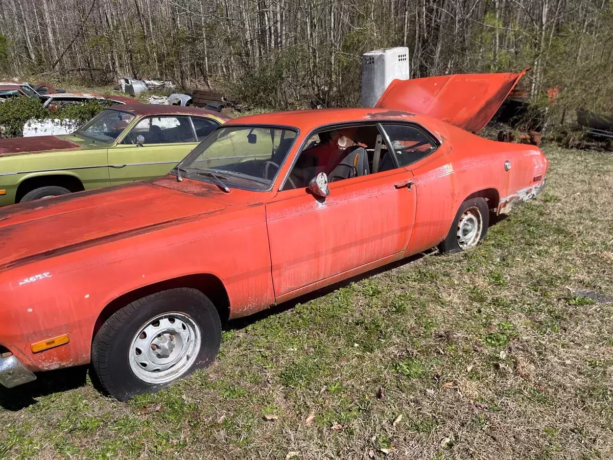 1972 plymouth duster coupe orange 340
