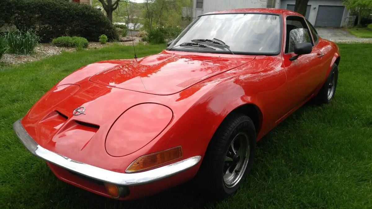 1969 opel gt 1900 sportscar red rwd manual