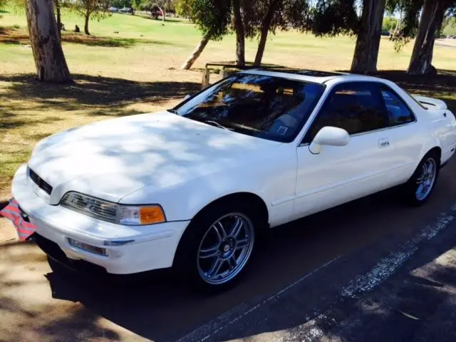 beautiful 1994 white acura legend coupe with spoiler