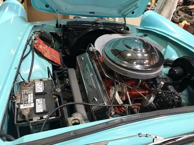 1955 blue ford thunderbird convertible with both tops 3 speed manual / overdrive