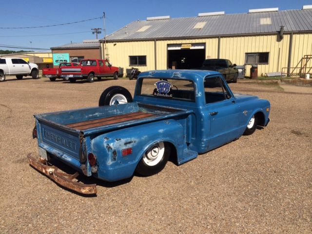 1968 chevrolet c10 swb air ride body dropped patina rat rod bagged
