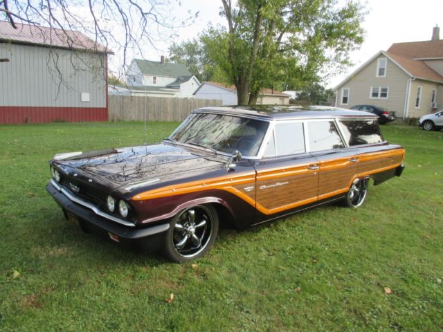 1963 ford galaxy country squire wagon wood grain hot rod