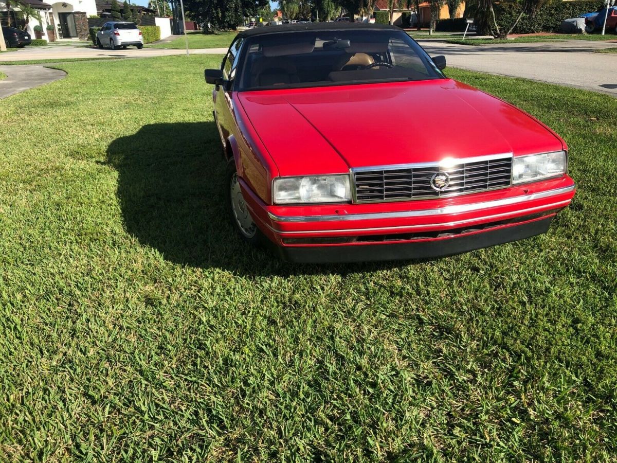 1988 beautiful red factory paint cadillac allante free shipping see detail pleas