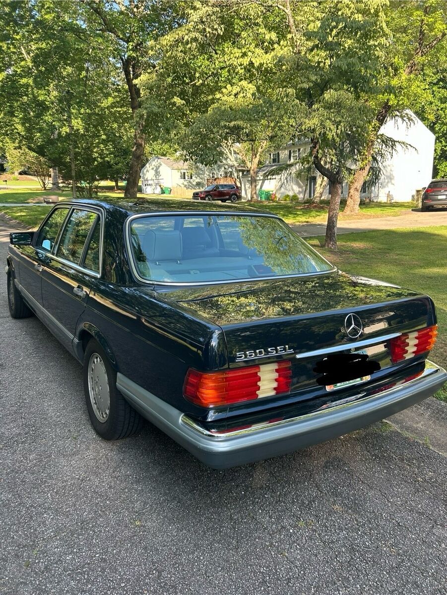 1987 mercedes-benz 500-series sedan blue sel
