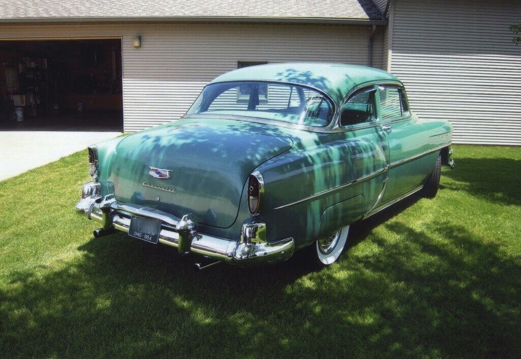 1954 chevrolet 210 3-speed 235 wide white wall radial tires coupe